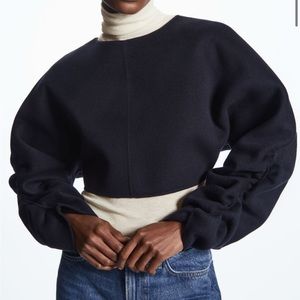 COS open bolero jacket in navy
